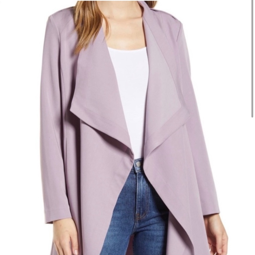 Halogen Drape Front Lightweight Lavender Jacket S… - image 2
